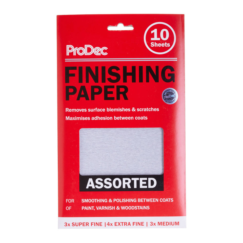 Prodec Finishing Paper Assorted - 10 Sheets
