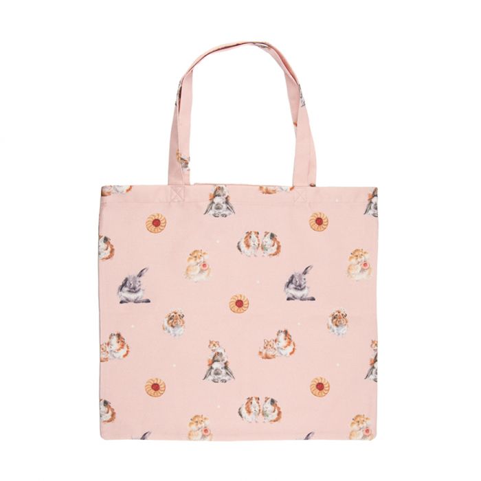 Wrendale Piggy in the Middle Rabbit & Guinea Pig Foldable Shopper Bag