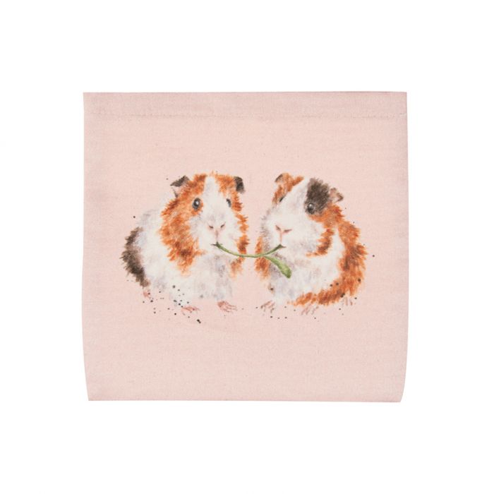 Wrendale Piggy in the Middle Rabbit & Guinea Pig Foldable Shopper Bag