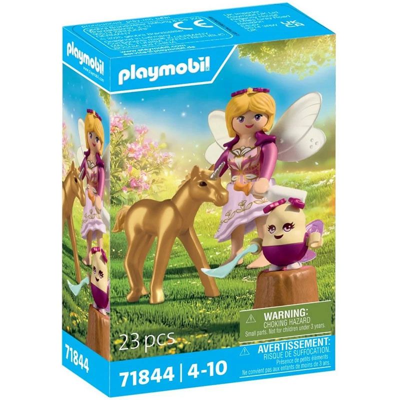 71844 Playmobil  Magical Unicorns Golden Unicorn Foal With Fairy 