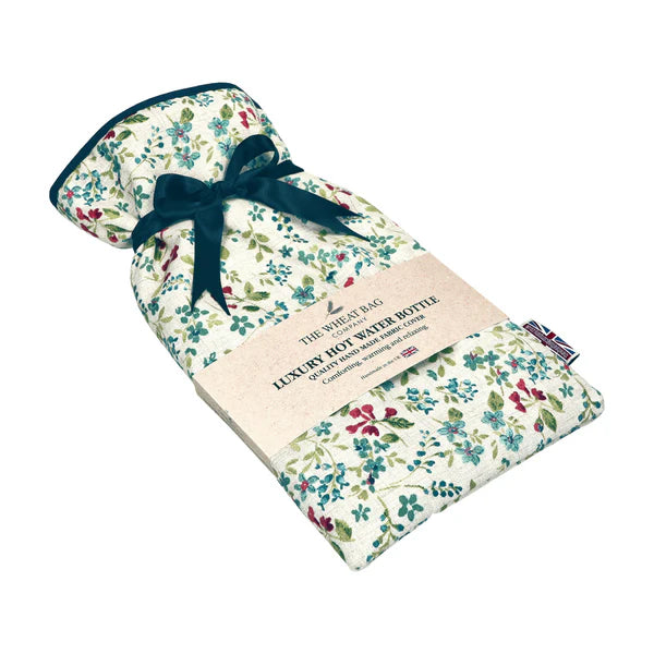 The Wheat Company Blue Wildflower Hot Water Bottle