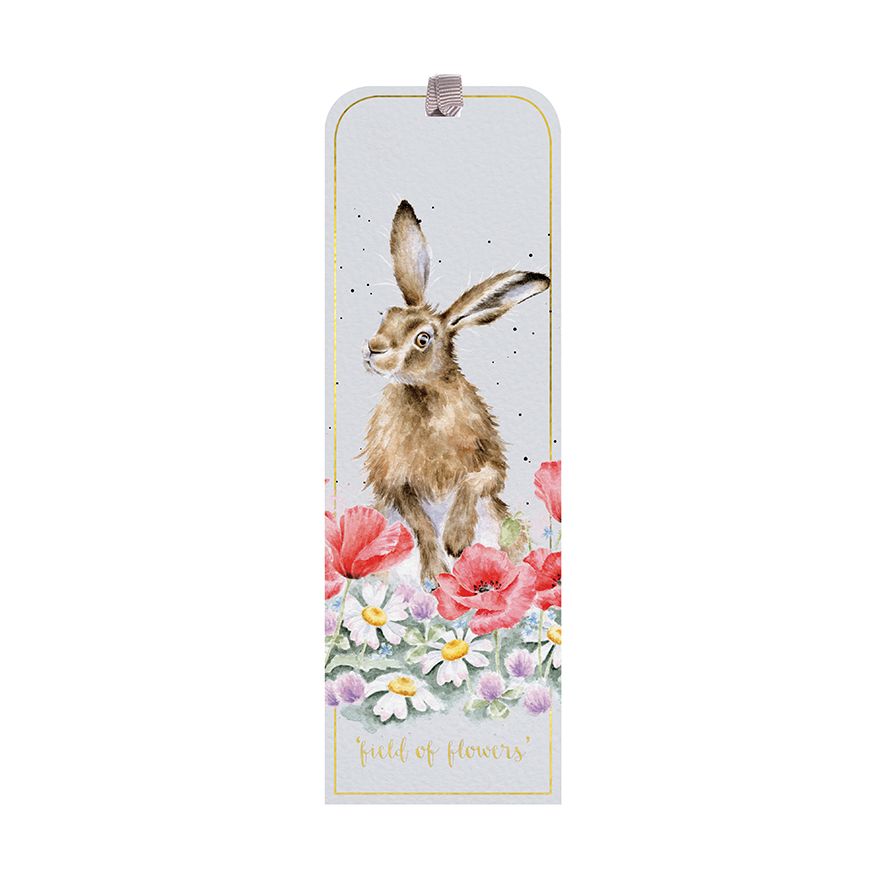 Wrendale Field of Flowers Hare Bookmark