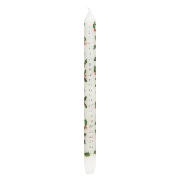 Talking Tables Botanical Holly Christmas Advent Candle