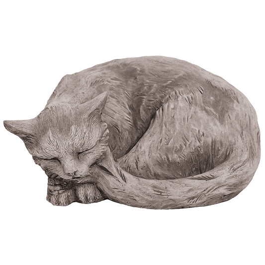Willowstone Large Sleeping Cat Antique Grey