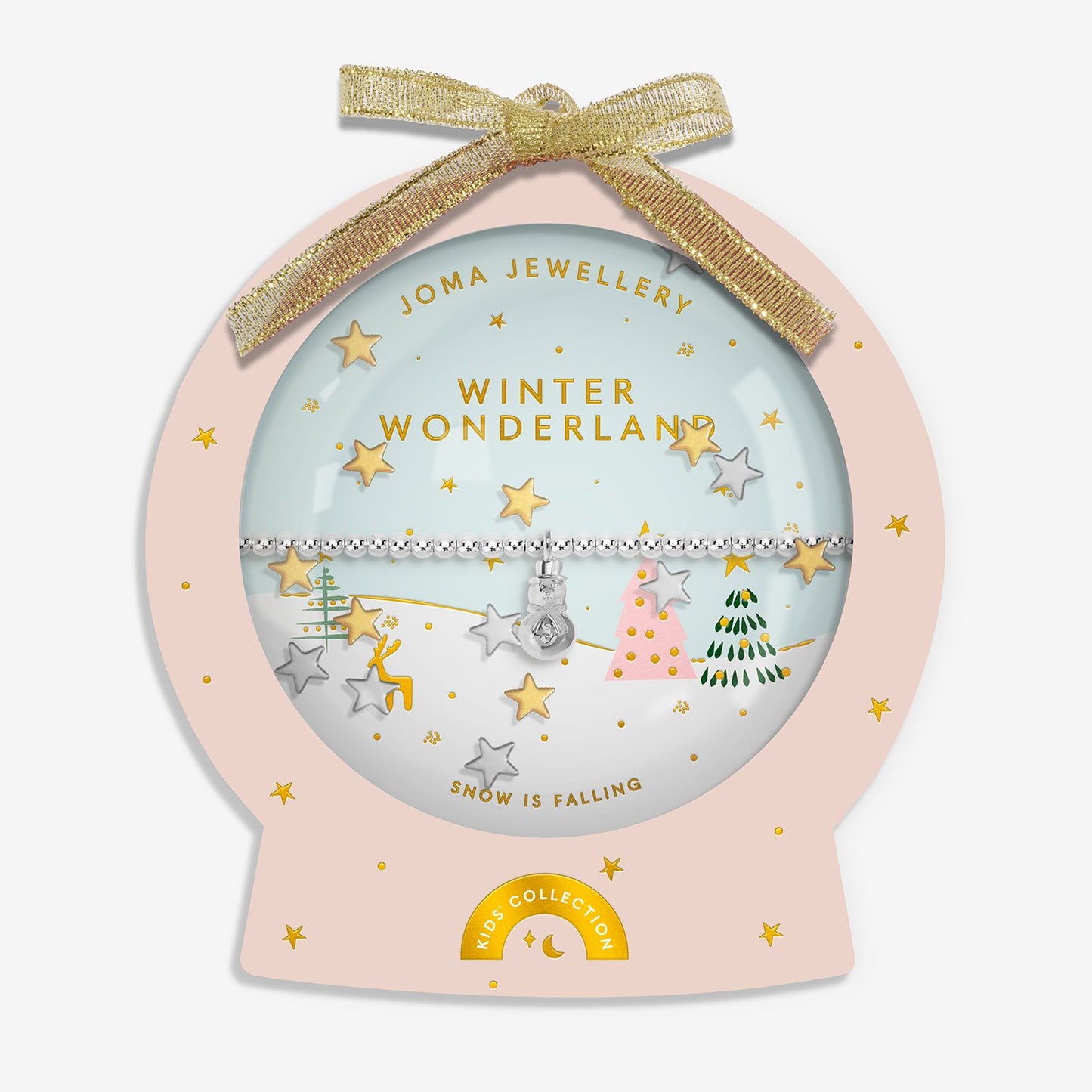 Joma Jewellery Kids' Snowglobe A Little Winter Wonderland Bracelet In Silver Plating