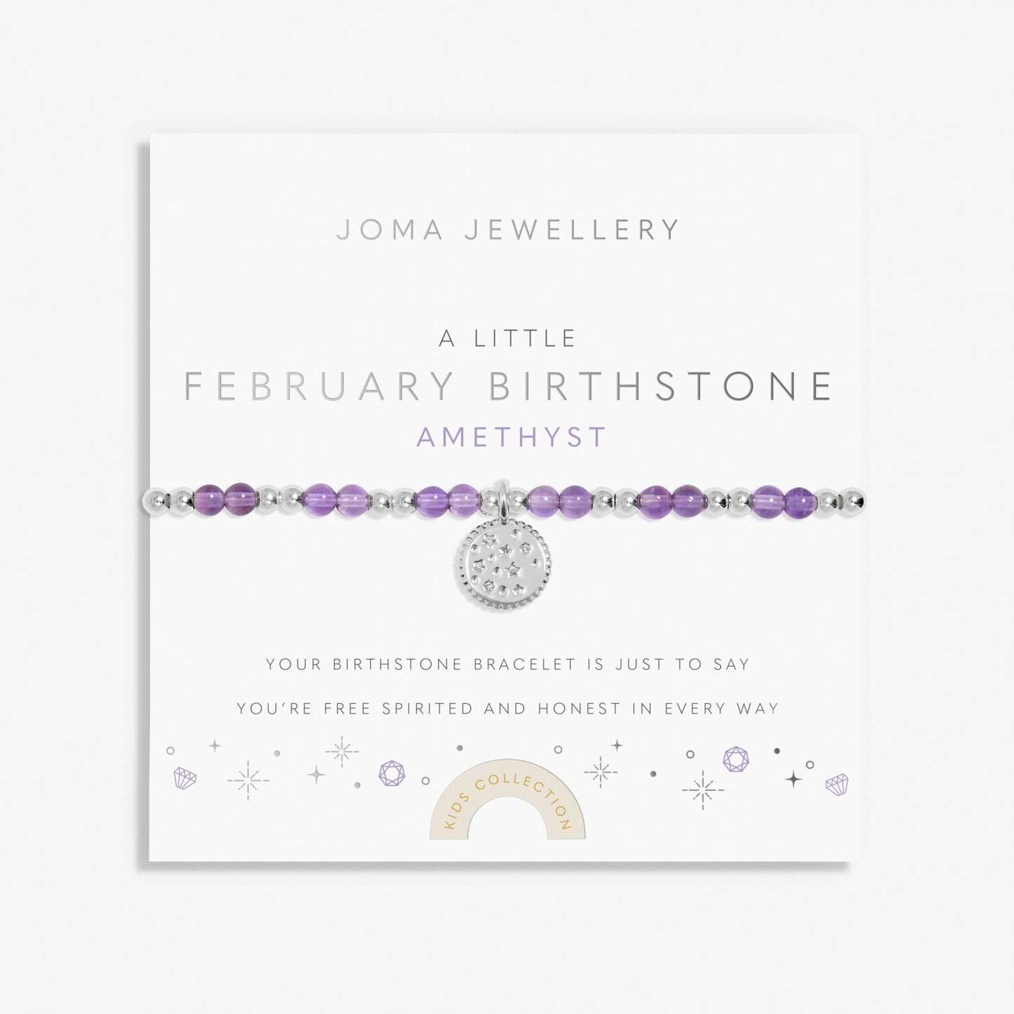 Joma Jewellery Childrens A Little Birthstone February Bracelet