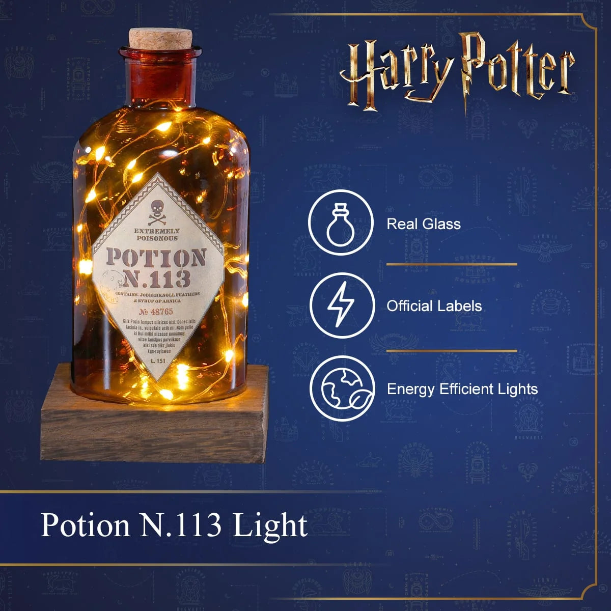 NOMA Harry Potter Potion No. 113 illuminated LED bottle decorative light