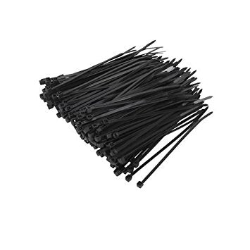 Heavy Duty Black Cable Ties 370mm x 7.6mm 100-Pack