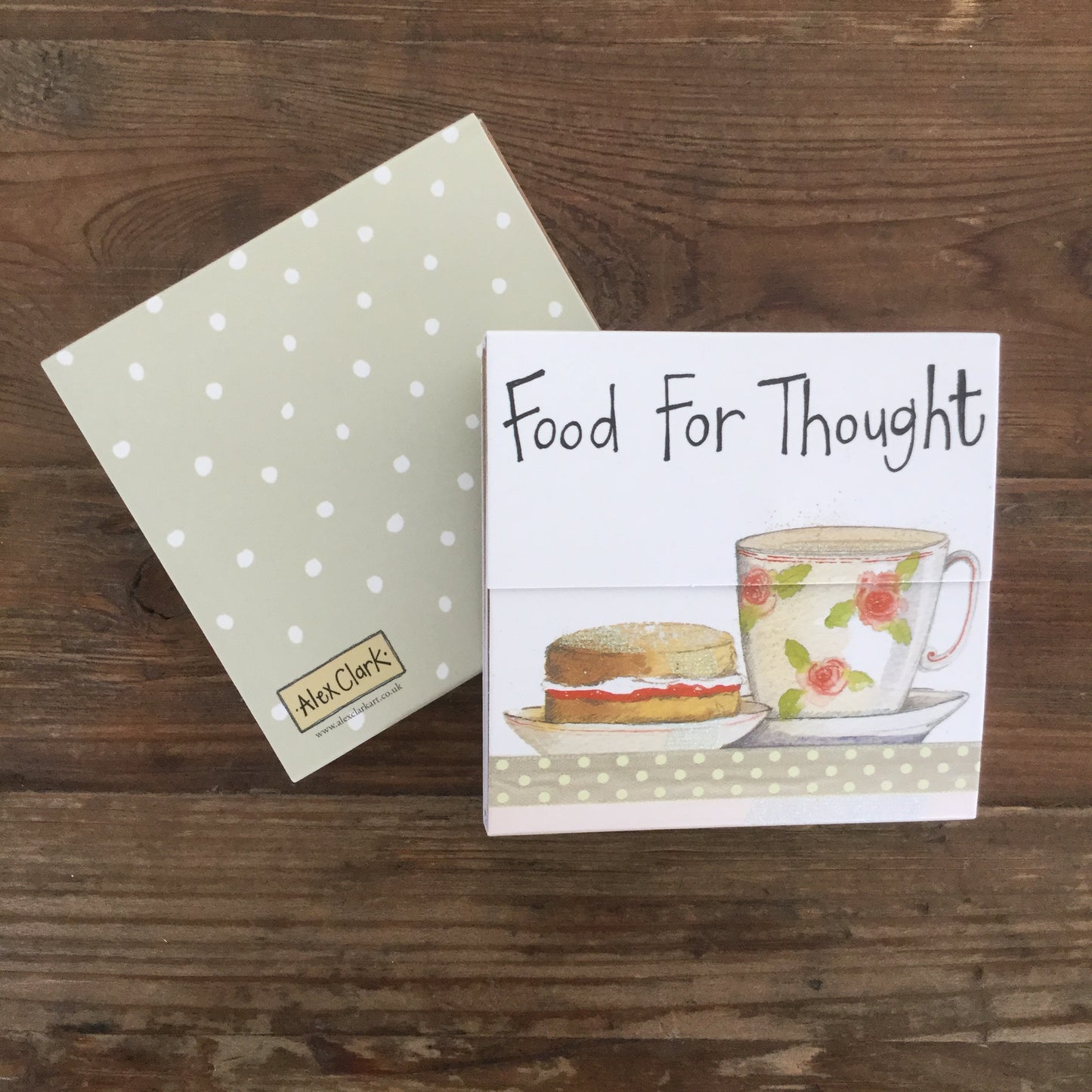 Alex Clark Food for Thought Tea & Cake Mini Magnetic Notepad