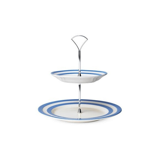 Cornishware Cornish Stripe 2 Tier Cake Stand