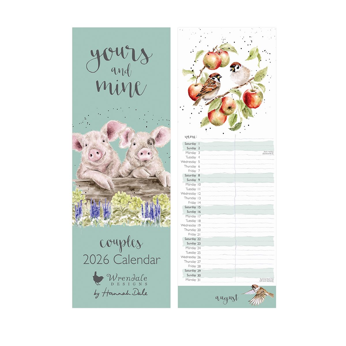 Wrendale - 2026 Yours and Mine Slim Calendar