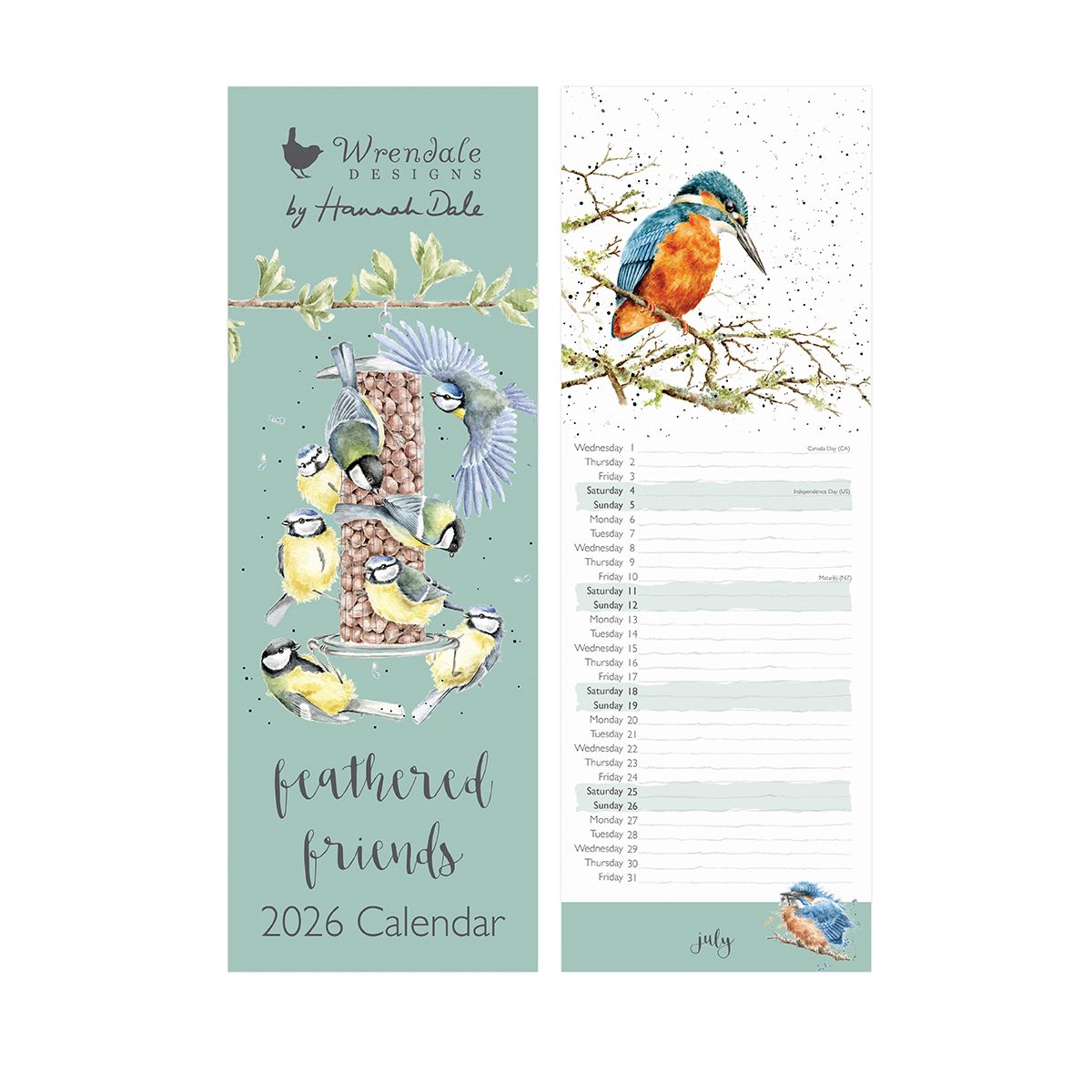 Wrendale - 2026 Feathered Friends Slim Calendar