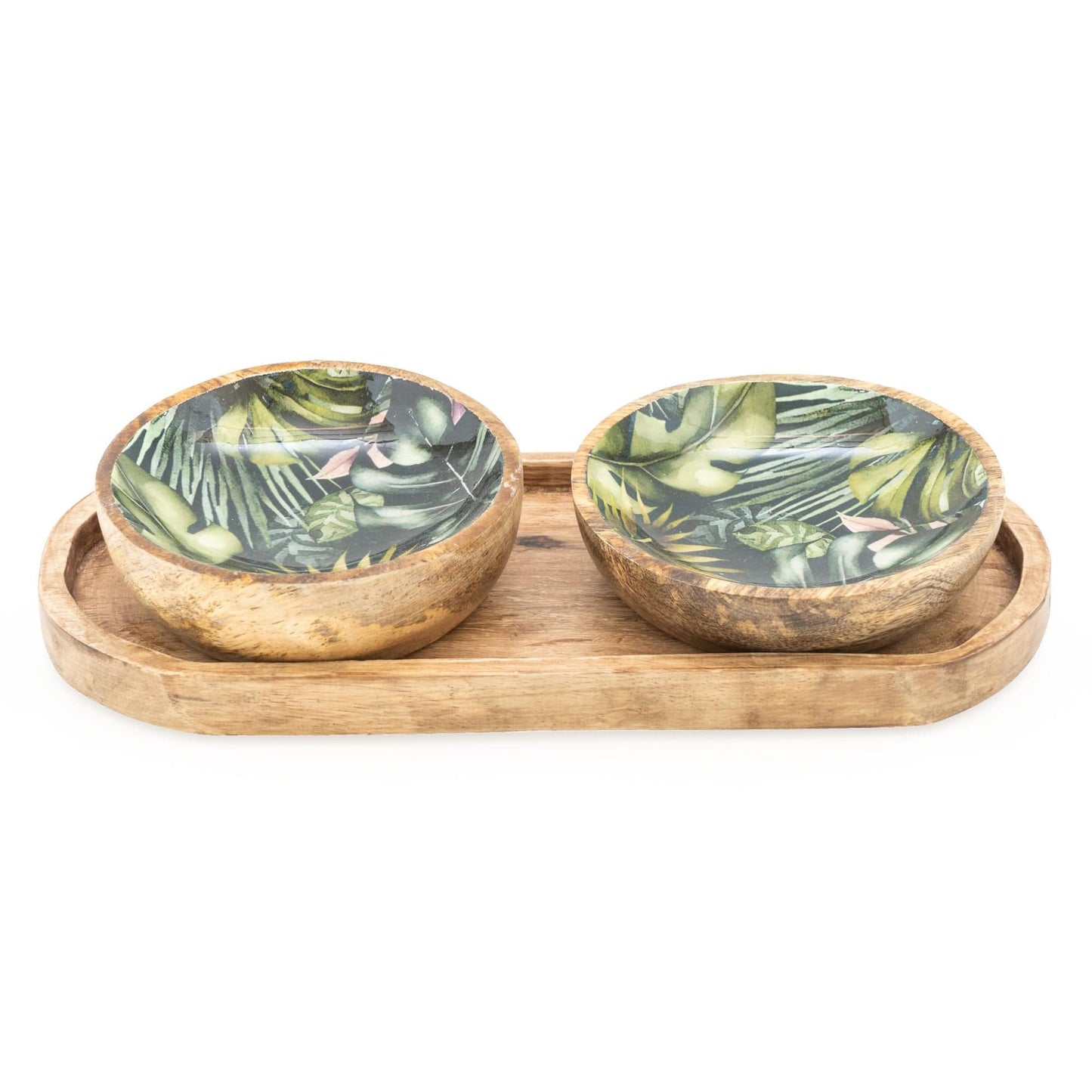 Candlelight Small Mango Wood Dipping Bowls Set of 2