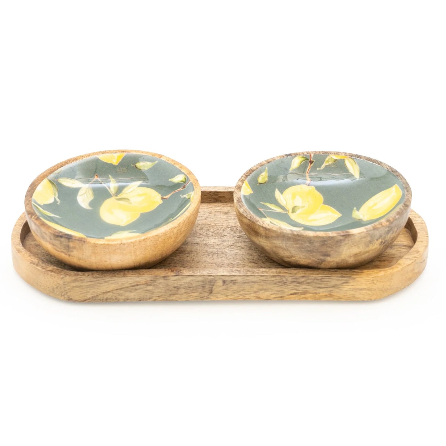 Candlelight Small Mango Wood Dipping Bowls Set of 2