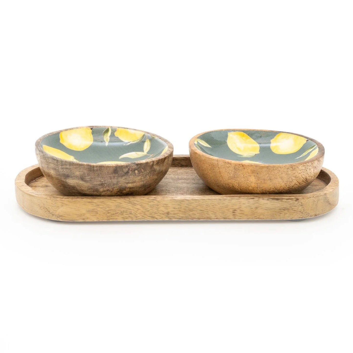 Candlelight Small Mango Wood Dipping Bowls Set of 2