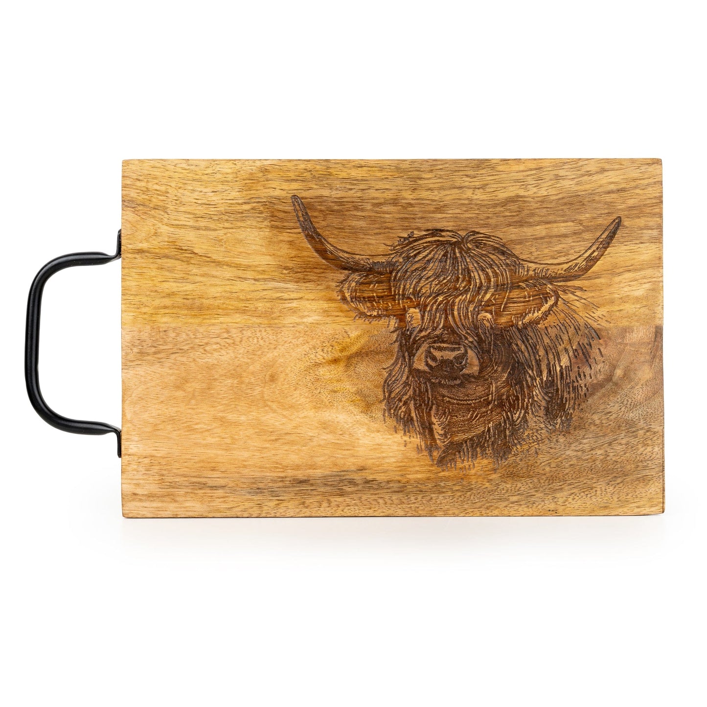 Candlelight Engraved Highland Cow Wooden Chopping Board
