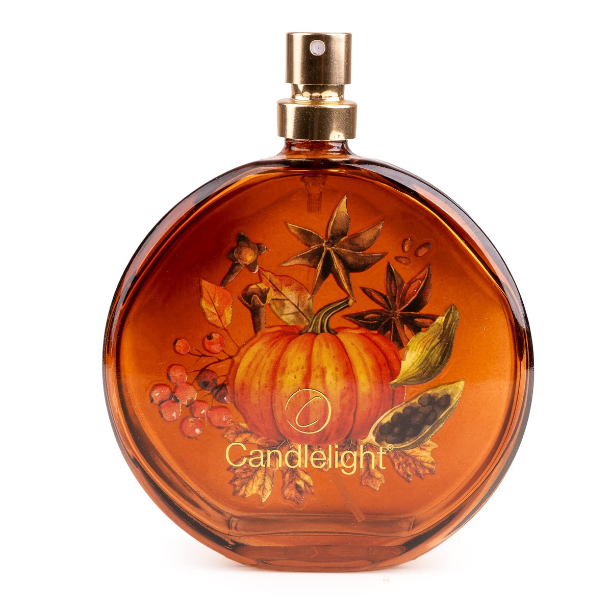 Candlelight Pumpkins Flora and Fauna room spray bottle and scented tealight gift set