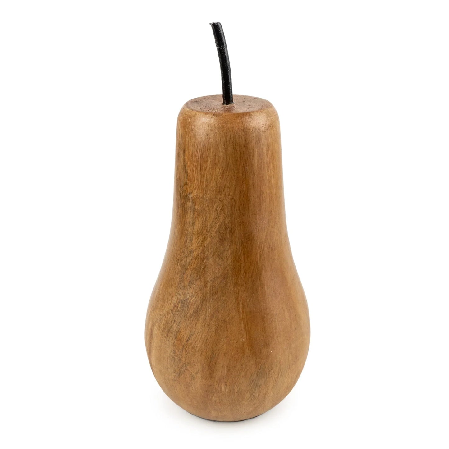 Candlelight Mango Wood Pear Ornament with Metal Stem