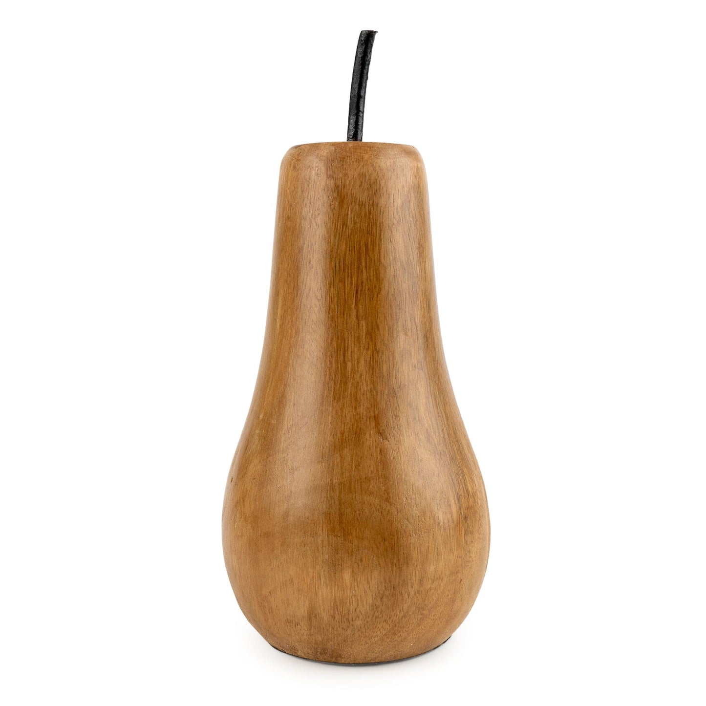Candlelight Mango Wood Pear Ornament with Metal Stem