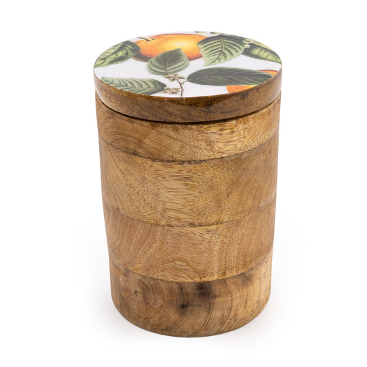 Candlelight Orange Blossom Small Wooden Storage Jar