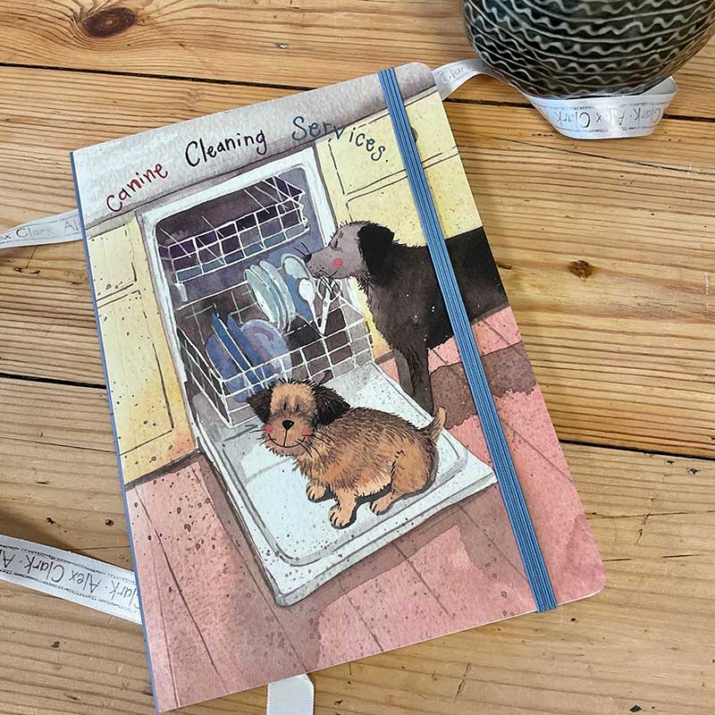 Alex Clark Canine Cleaning Services Dog Large Chunky Notebook