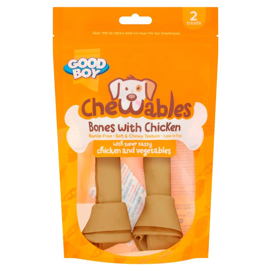 Good Boy Chewables Chicken Medium Bones Dog Treats 158g