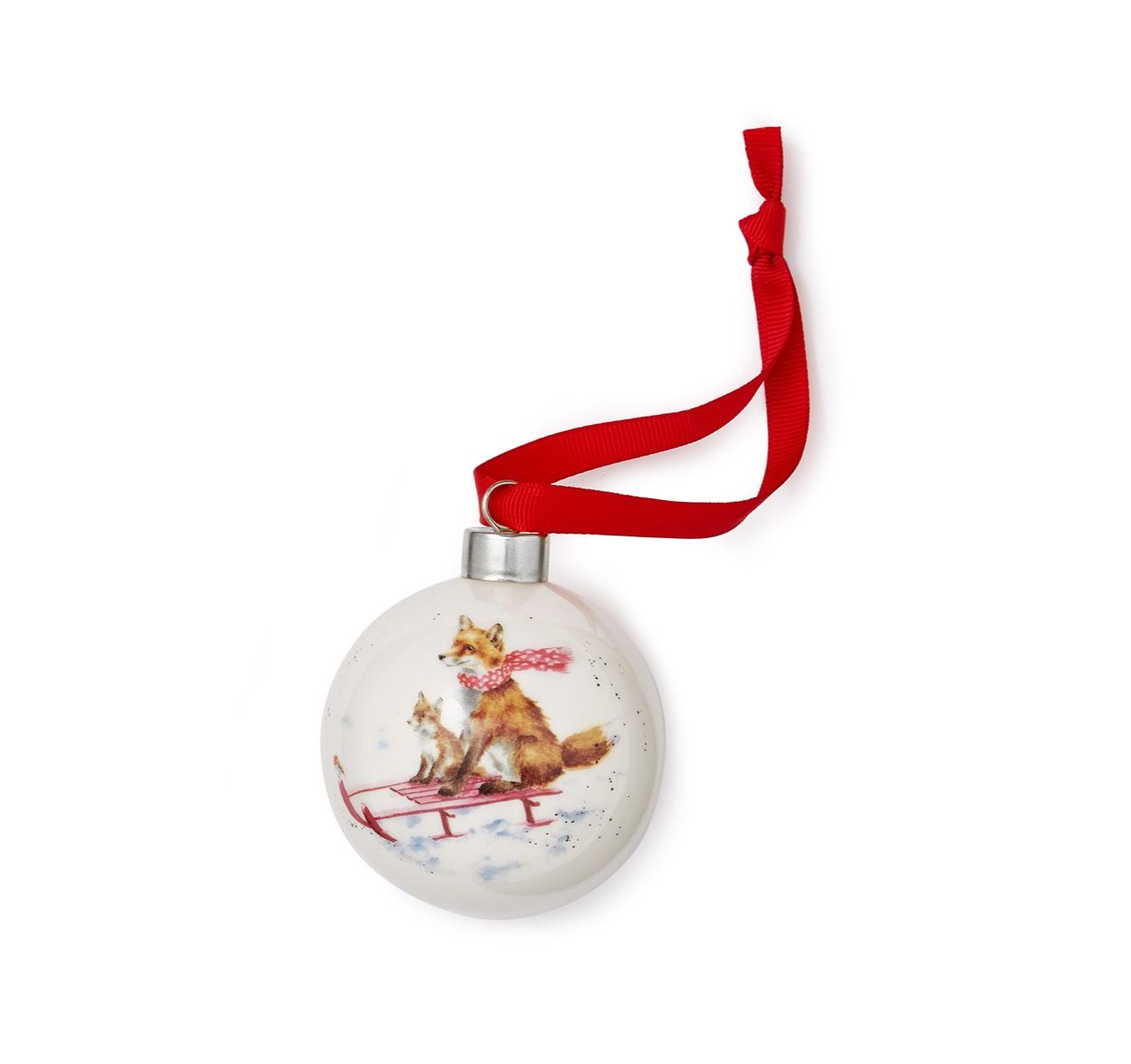 Wrendale The Sleigh Ride Fox Bauble