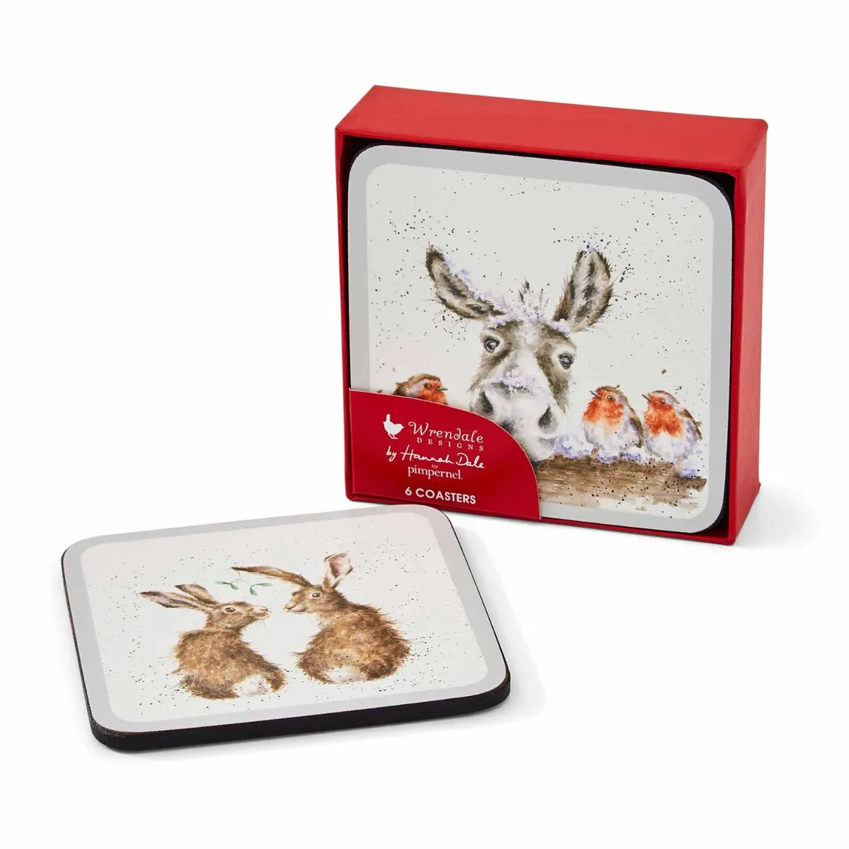 Wrendale Christmas Coasters Set of 6