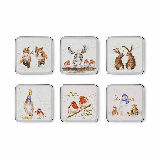 Wrendale Christmas Coasters Set of 6