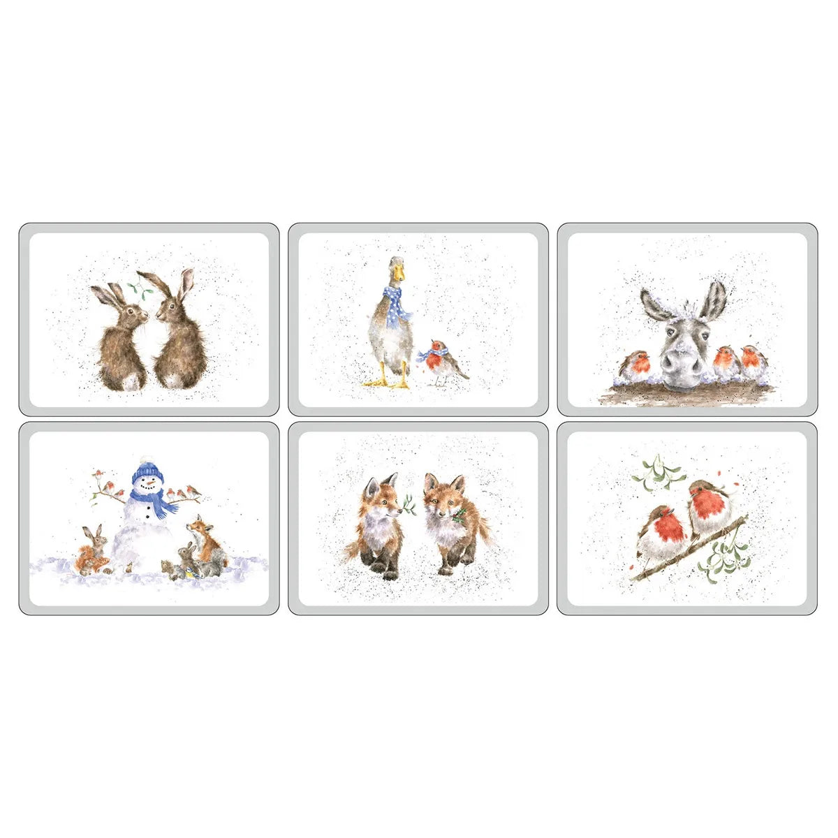 Wrendale Christmas Set of 6 Placemats