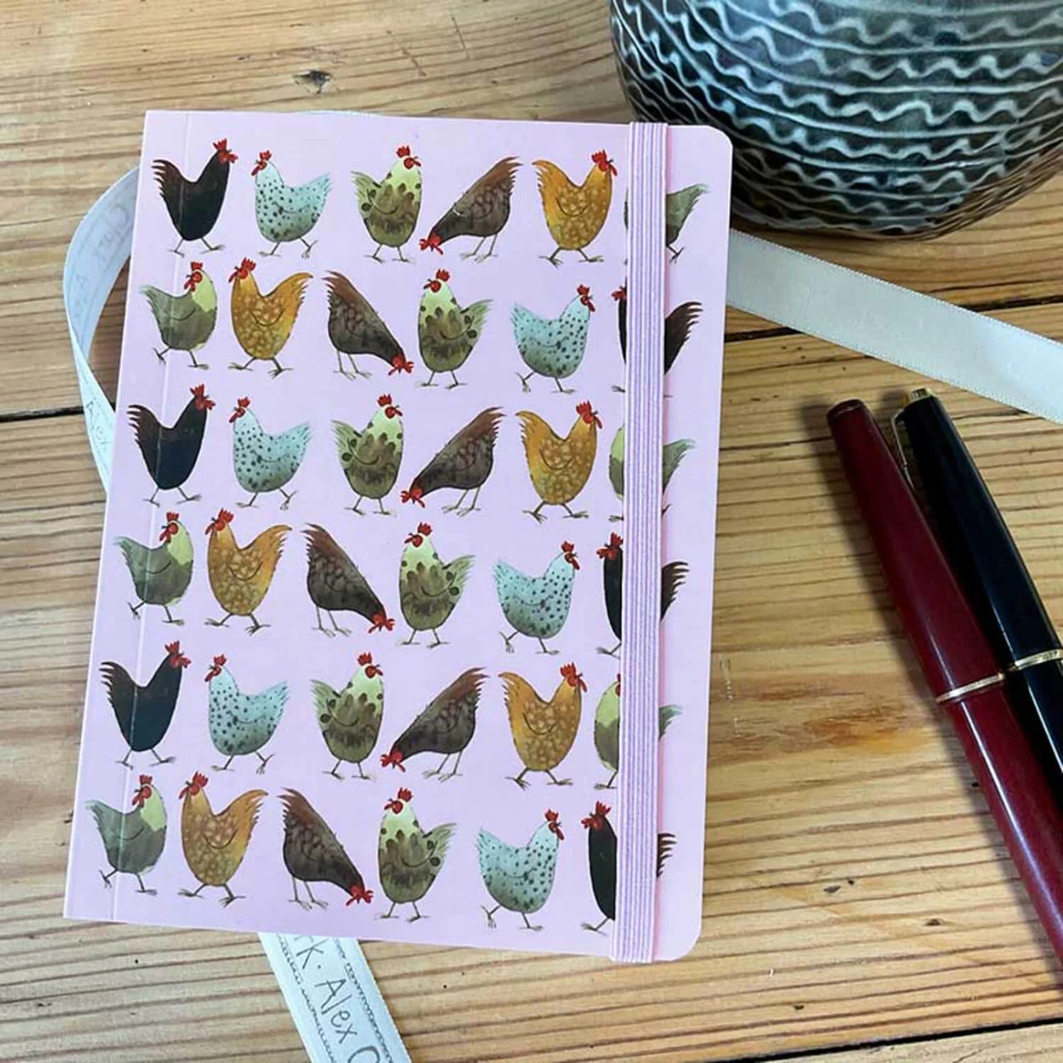 Alex Clark Chickens Small Chunky Notebook