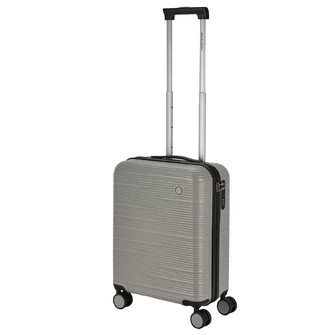 Pierre Cardin Arles hard shell expandable travel suitcase with 8 spinner wheels and TSA lock