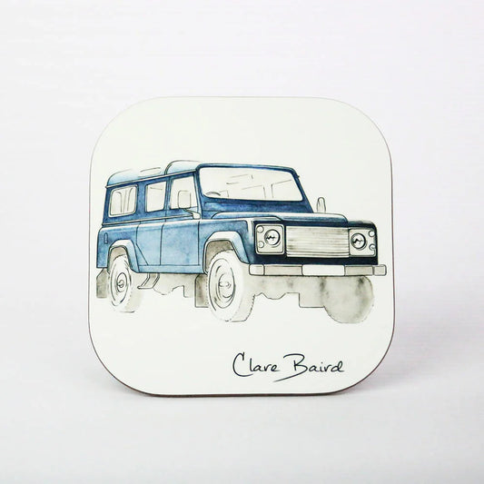 Clare Baird Blue Land Rover Coaster