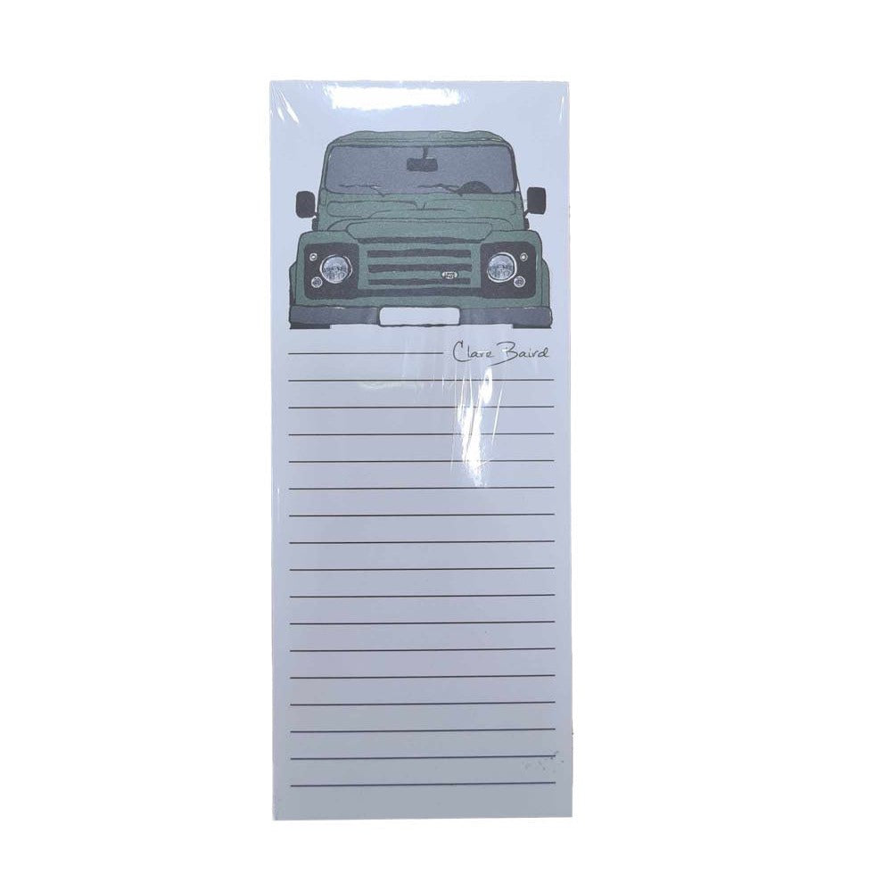 Clare Baird Tonga Green Land Rover Magnetic Notepad