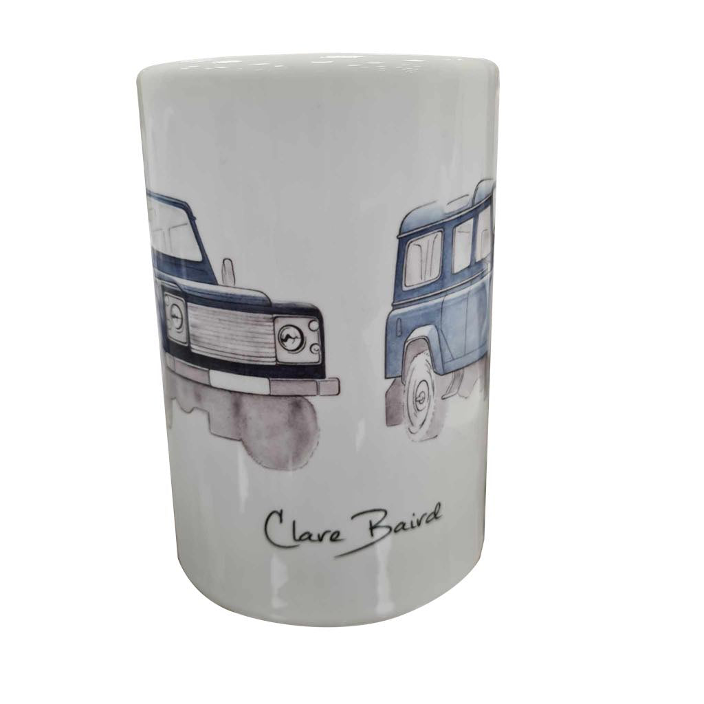 Clare Baird Blue Land Rover Porcelain Mug