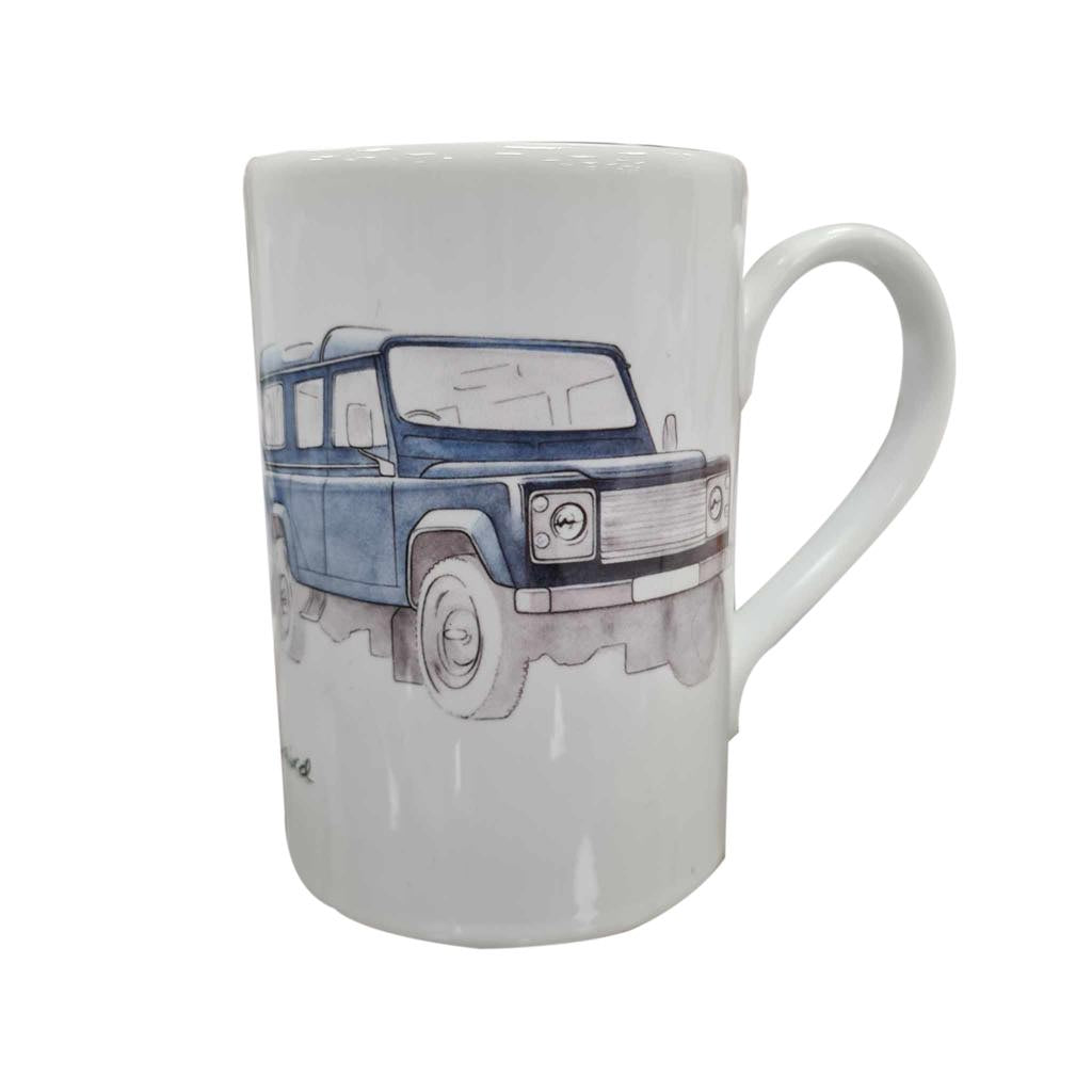 Clare Baird Blue Land Rover Porcelain Mug