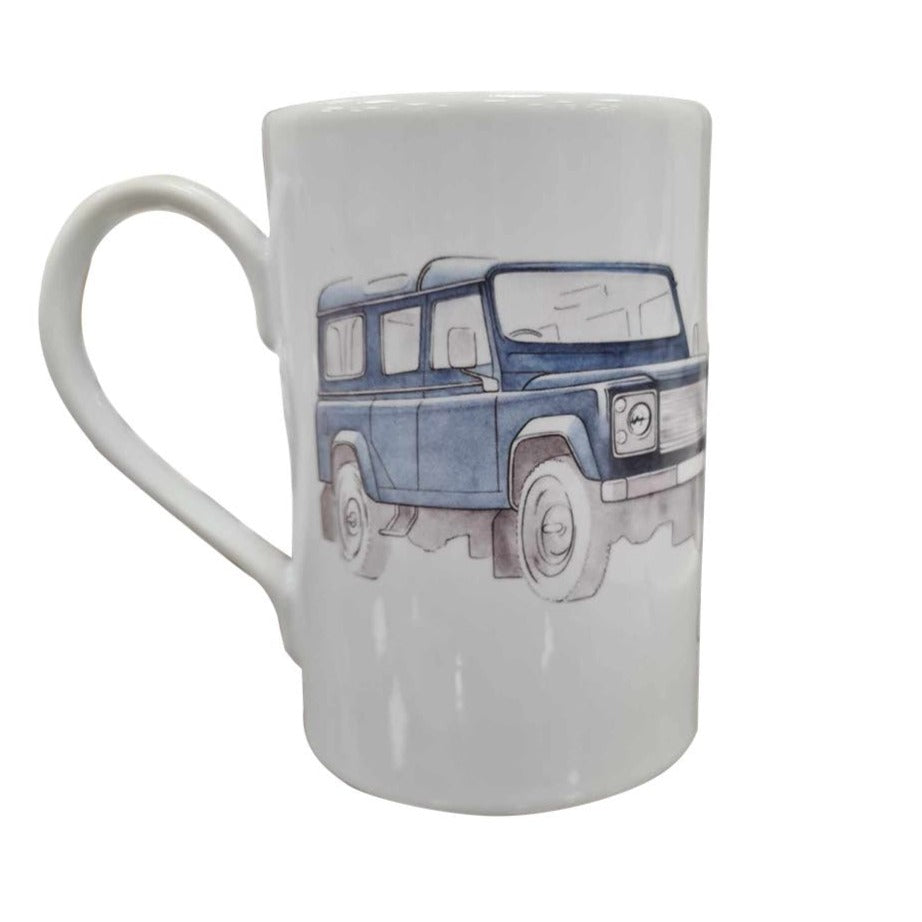Clare Baird Blue Land Rover Porcelain Mug