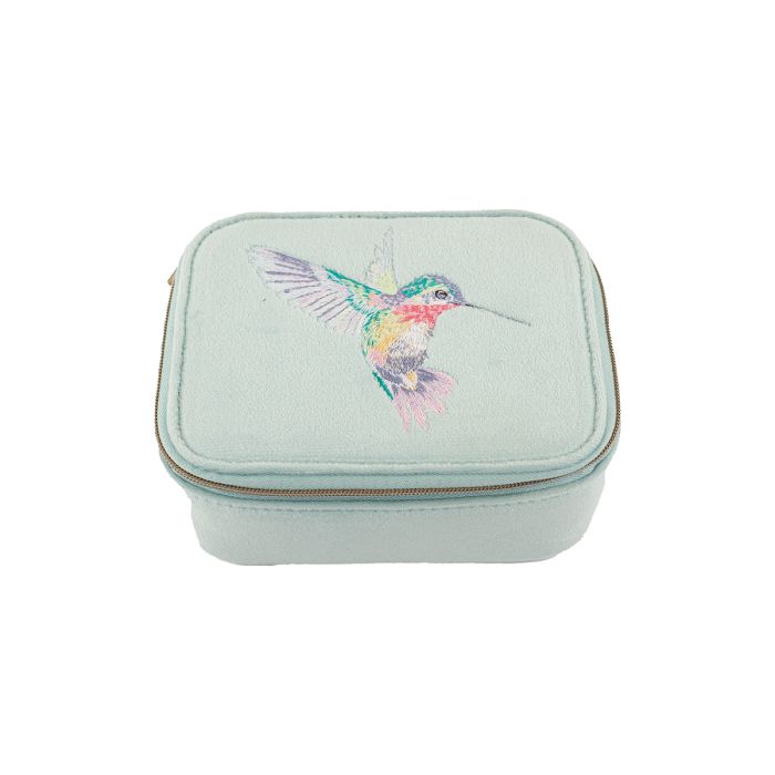 Wrendale Velvet Accessory Case - Hummingbird 