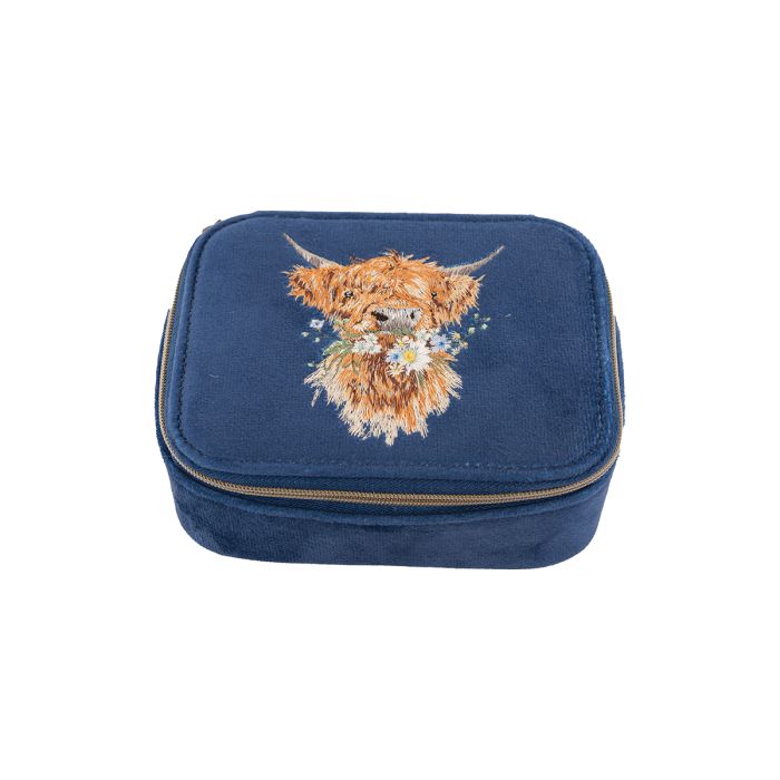 Wrendale Velvet Accessory Case - Highland Cow