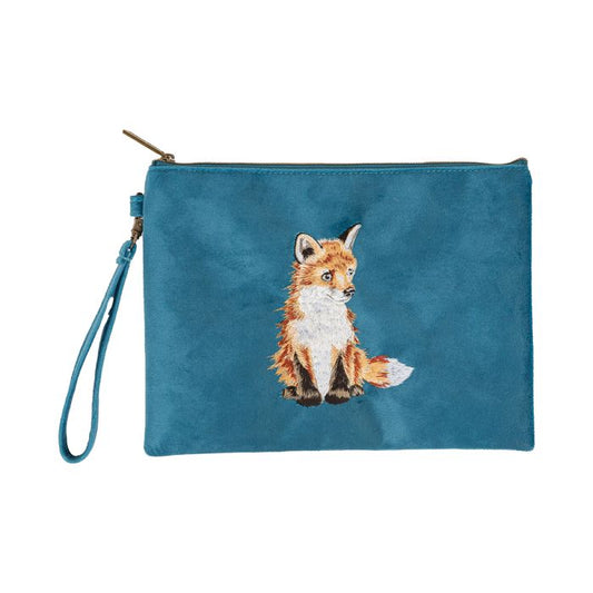 Wrendale Velvet Pouch - Fox