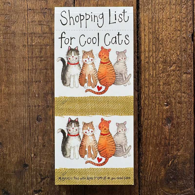 Alex Clark Cool Cats To Do List Magnetic Notepad
