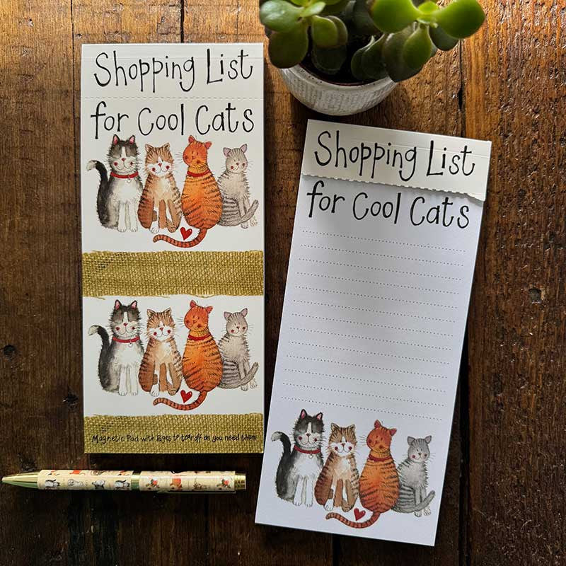 Alex Clark Cool Cats To Do List Magnetic Notepad