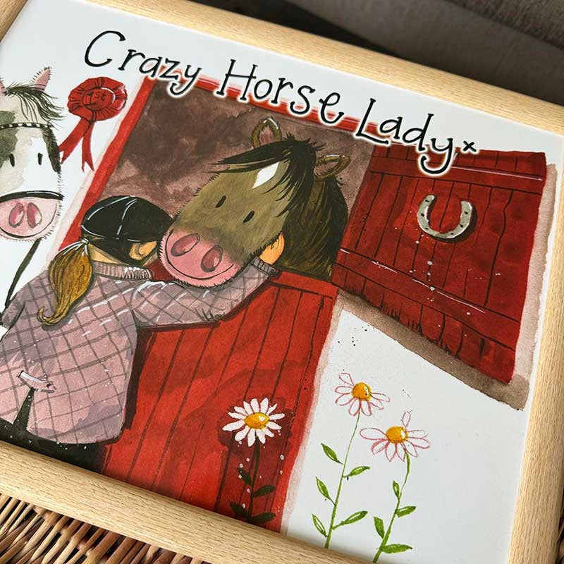 Alex Clark Crazy Horse Lady Lap Tray