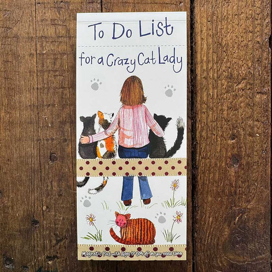 Alex Clark Crazy Cat Lady To Do List Magnetic Notepad