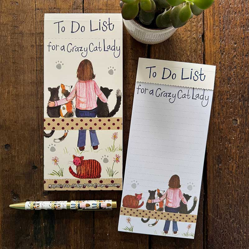 Alex Clark Crazy Cat Lady To Do List Magnetic Notepad