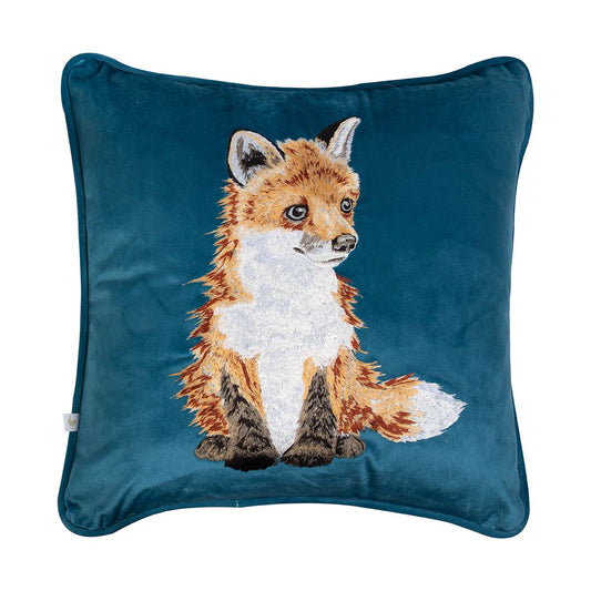 Wrendale Fox Embroidered Cushion  Daydreamer