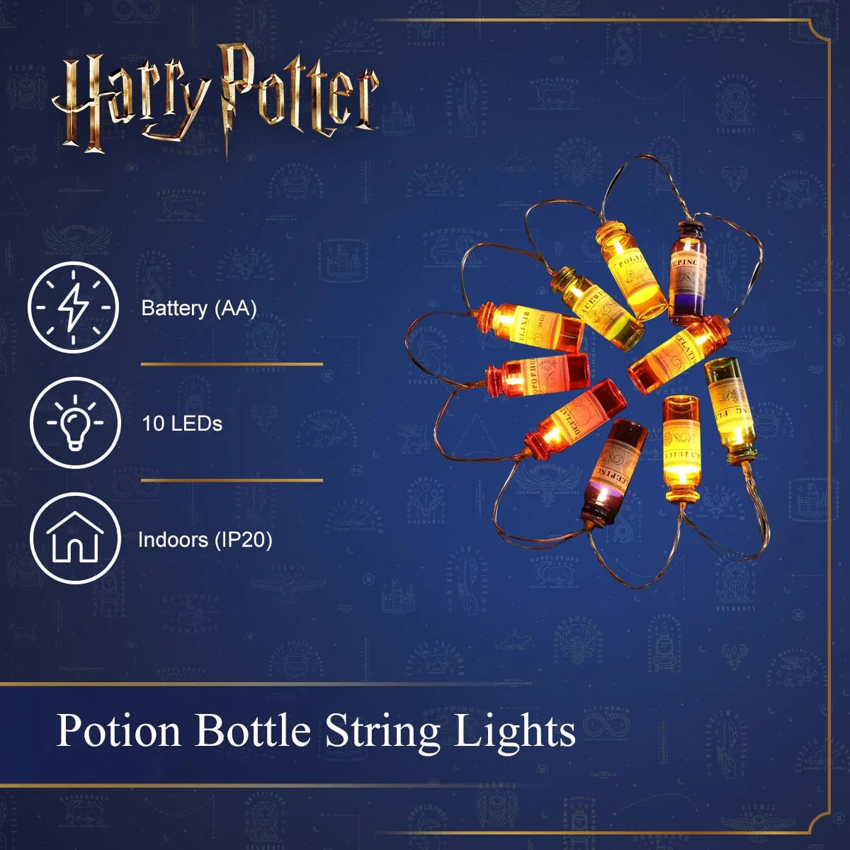 NOMA Harry Potter Slughorn potion collection LED string lights for indoor decoration