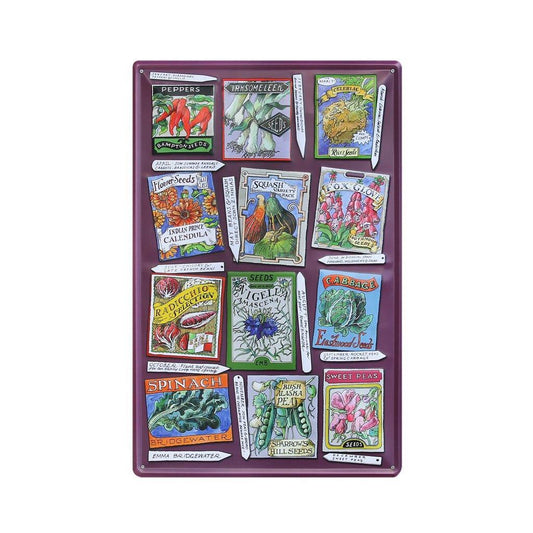 Emma Bridgewater Seed Packets Embossed Metal Sign