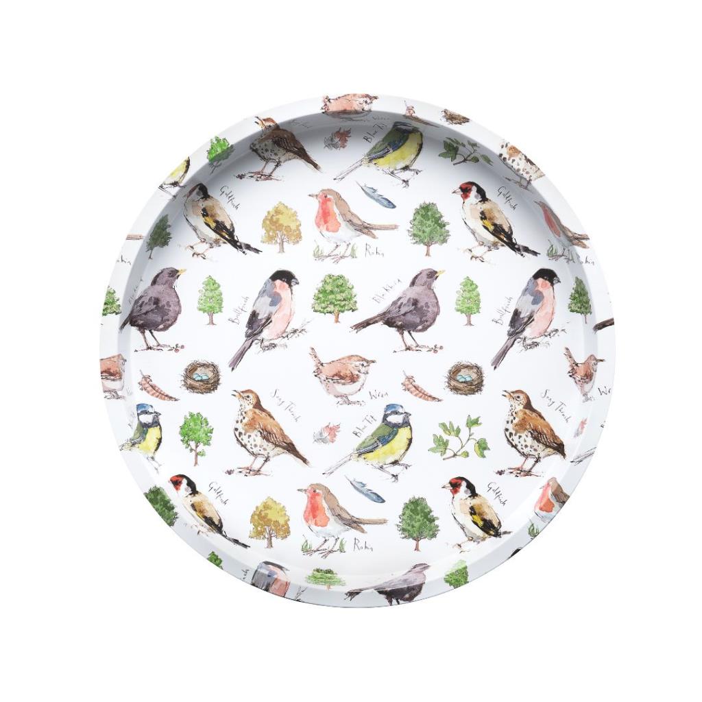 Kate Rhees Garden Birds Deepwell Tin Tray