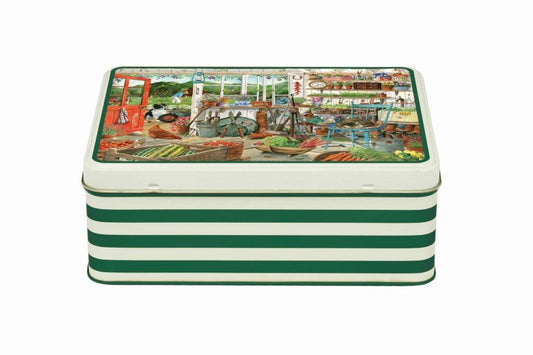 Tracy Hall Garden Shed Deep Rectangular Biscuit Tin